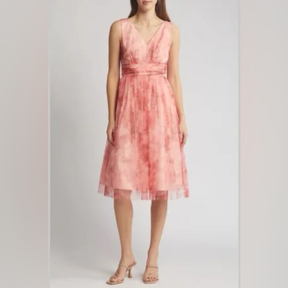 Elegant Pink Floral Dress